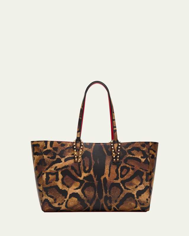 Cabata Small Tote Bag in Bengal-Print Leather